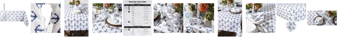 Design Imports Anchors Print Outdoor Tablecloth with Zipper, 60" x 120"